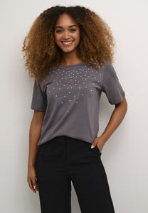 Cream Myka Rinestone T-shirt