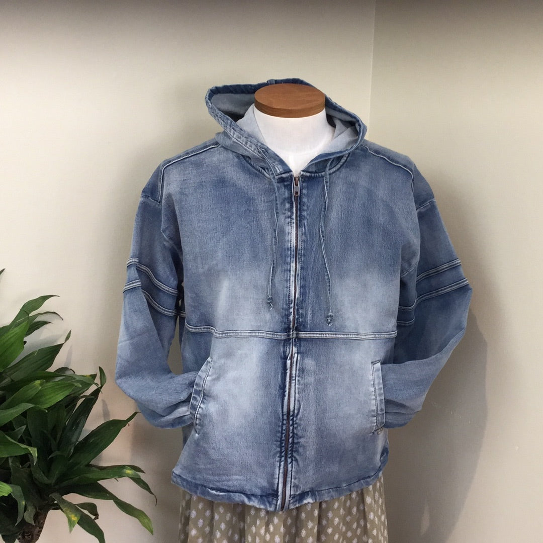 Cream Fabsi Jog Denim Hoodie